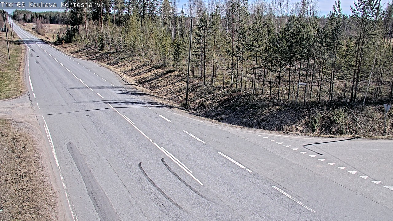 Weather Camera Image Väg 63 Kauhava Kortesjärvi, Kauhava, Etelä-Pohjanmaa