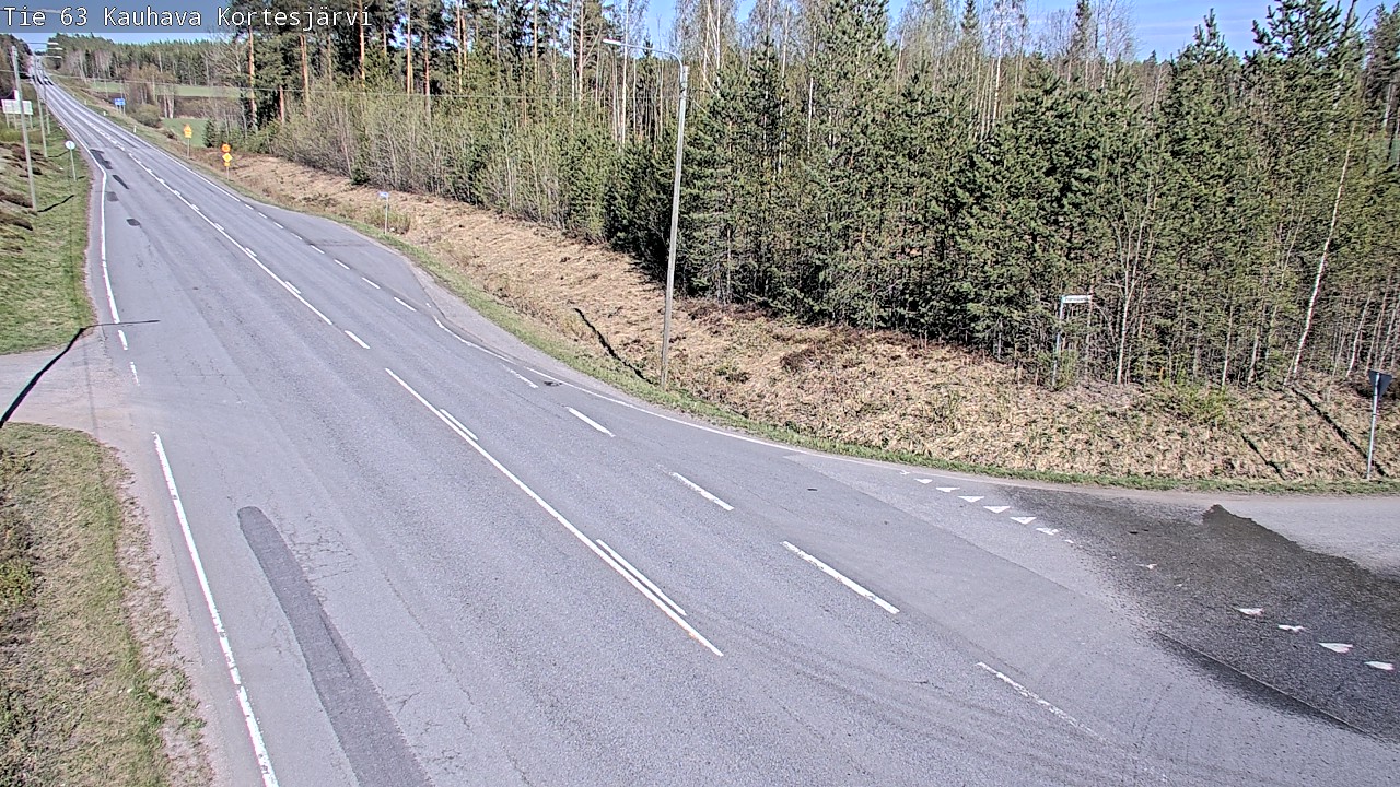 Weather Camera Image Väg 63 Kauhava Kortesjärvi, Kauhava, Etelä-Pohjanmaa