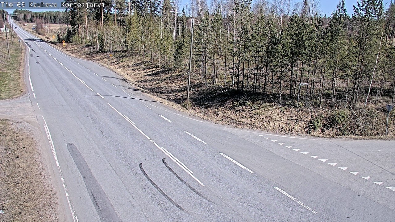 Weather Camera Image Väg 63 Kauhava Kortesjärvi, Kauhava, Etelä-Pohjanmaa