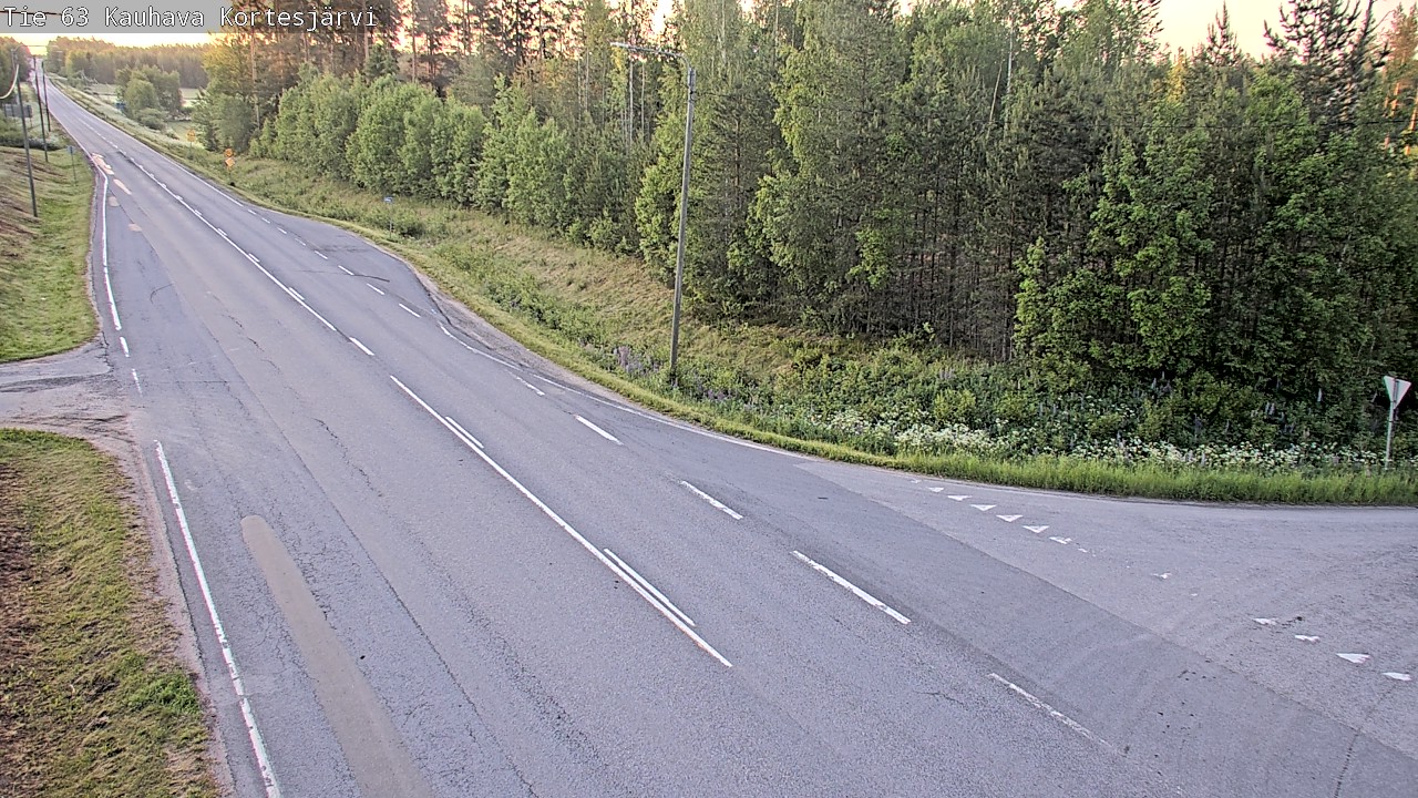 Weather Camera Image Road 63 Kauhava Kortesjärvi, Kauhava, Etelä-Pohjanmaa