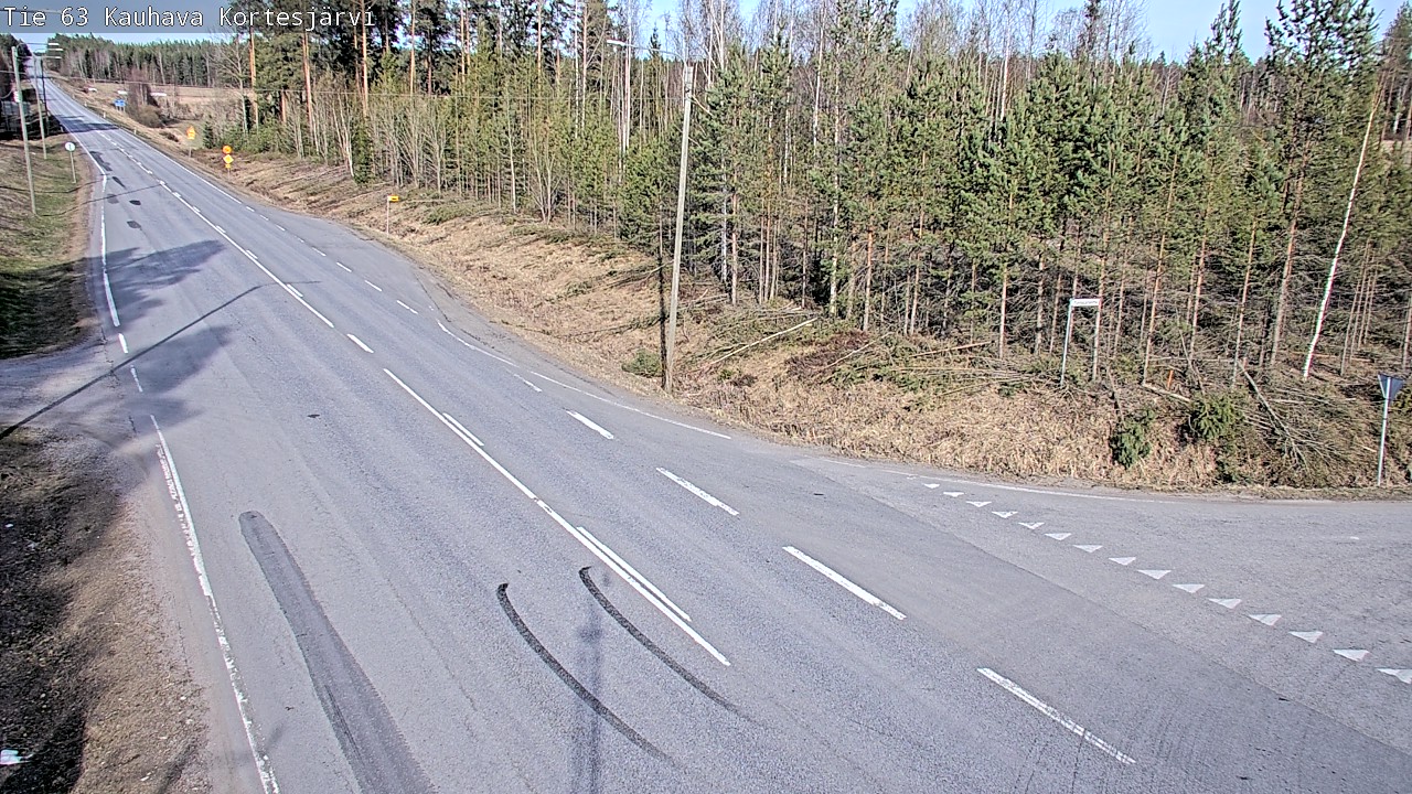 Weather Camera Image Väg 63 Kauhava Kortesjärvi, Kauhava, Etelä-Pohjanmaa
