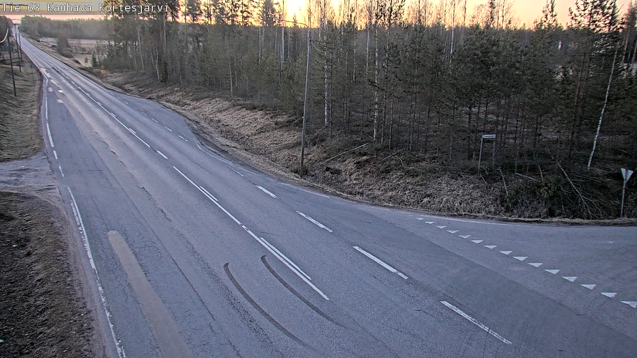 Weather Camera Image Väg 63 Kauhava Kortesjärvi, Kauhava, Etelä-Pohjanmaa
