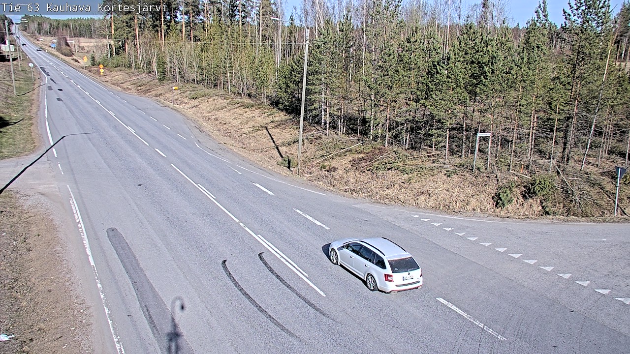 Weather Camera Image Väg 63 Kauhava Kortesjärvi, Kauhava, Etelä-Pohjanmaa