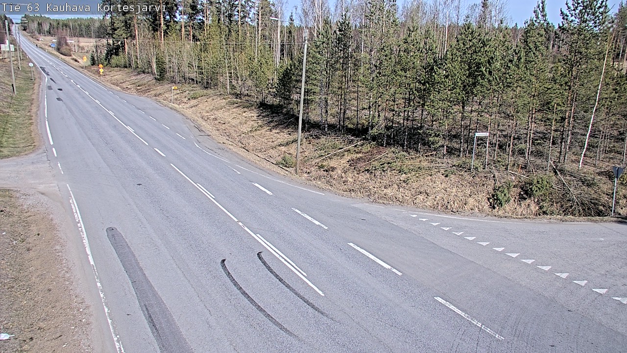 Weather Camera Image Väg 63 Kauhava Kortesjärvi, Kauhava, Etelä-Pohjanmaa