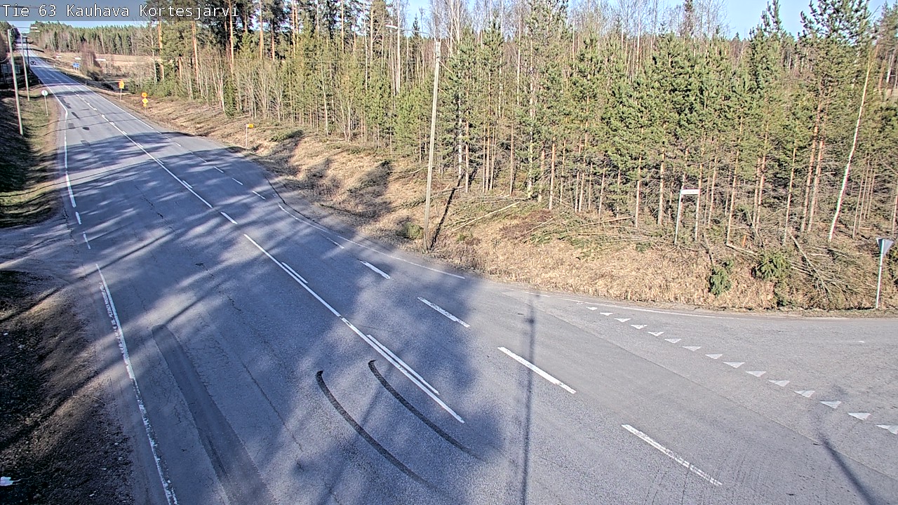 Weather Camera Image Väg 63 Kauhava Kortesjärvi, Kauhava, Etelä-Pohjanmaa