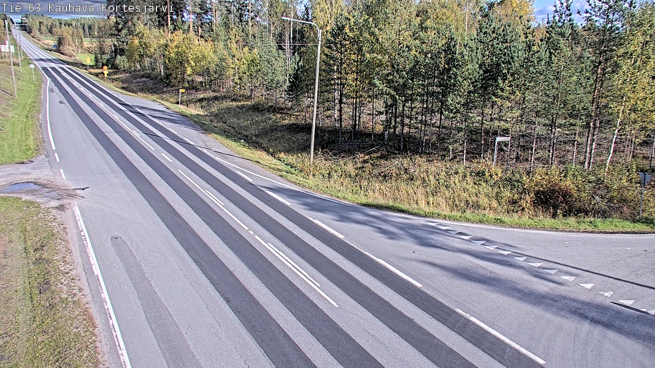 Weather Camera Image Väg 63 Kauhava Kortesjärvi, Kauhava, Etelä-Pohjanmaa