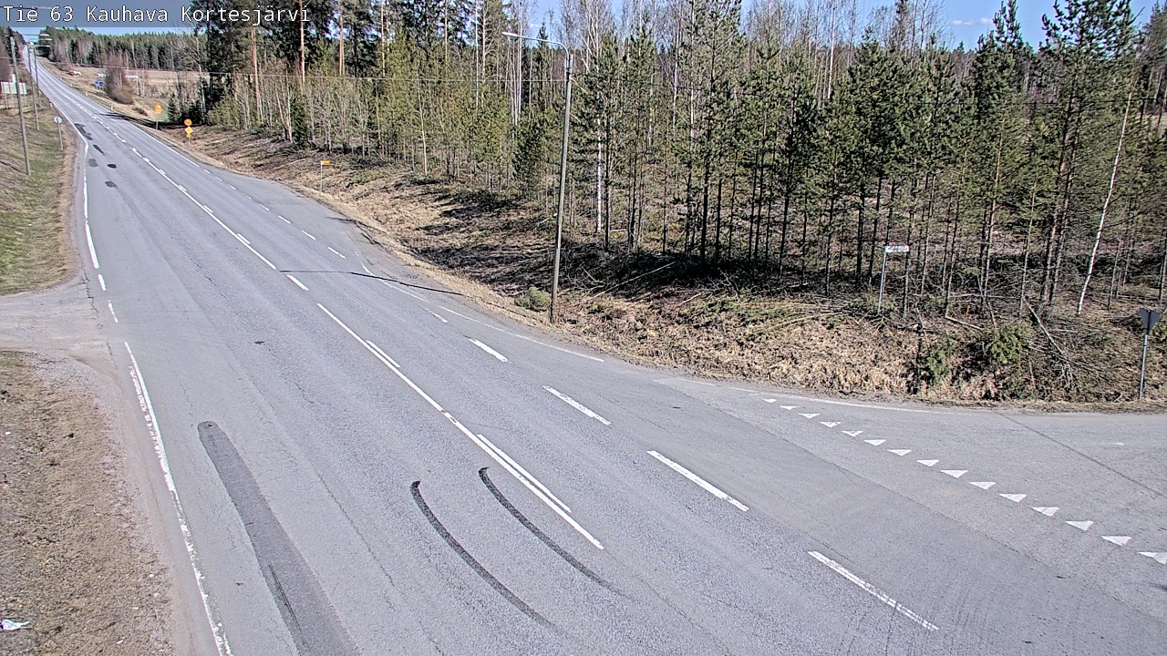 Weather Camera Image Väg 63 Kauhava Kortesjärvi, Kauhava, Etelä-Pohjanmaa