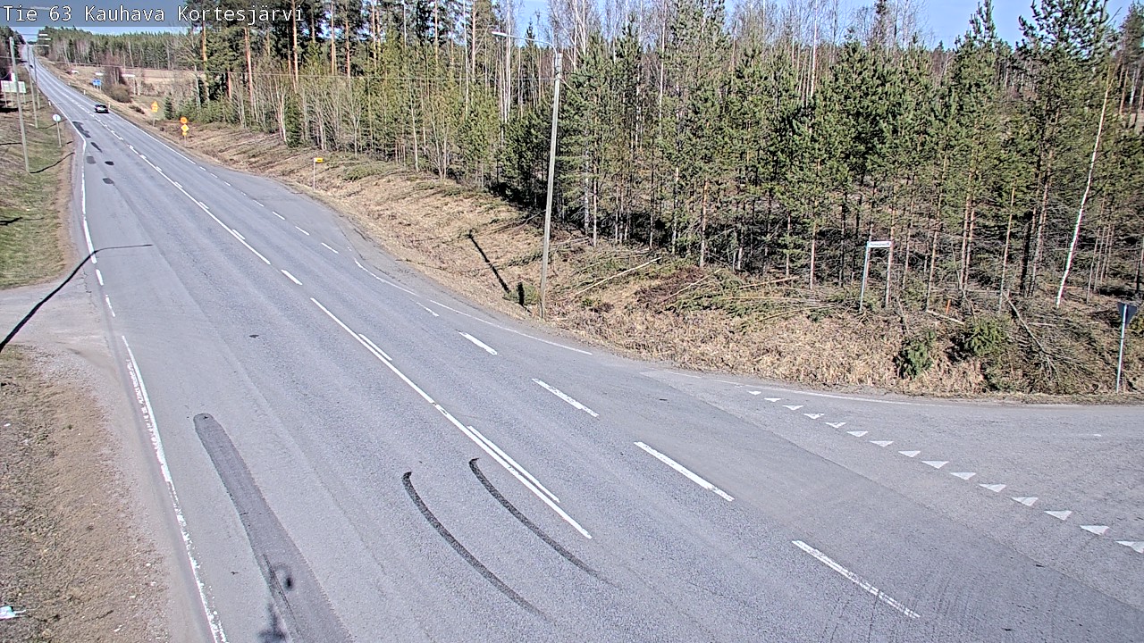 Weather Camera Image Väg 63 Kauhava Kortesjärvi, Kauhava, Etelä-Pohjanmaa