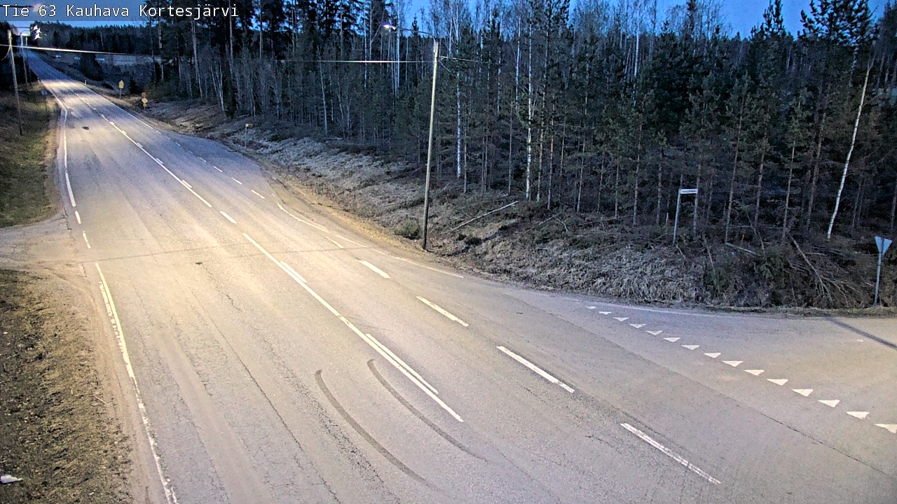 Weather Camera Image Väg 63 Kauhava Kortesjärvi, Kauhava, Etelä-Pohjanmaa