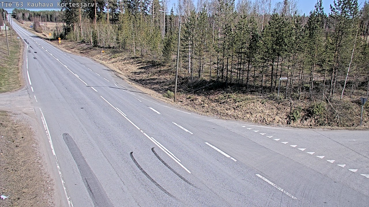 Weather Camera Image Väg 63 Kauhava Kortesjärvi, Kauhava, Etelä-Pohjanmaa