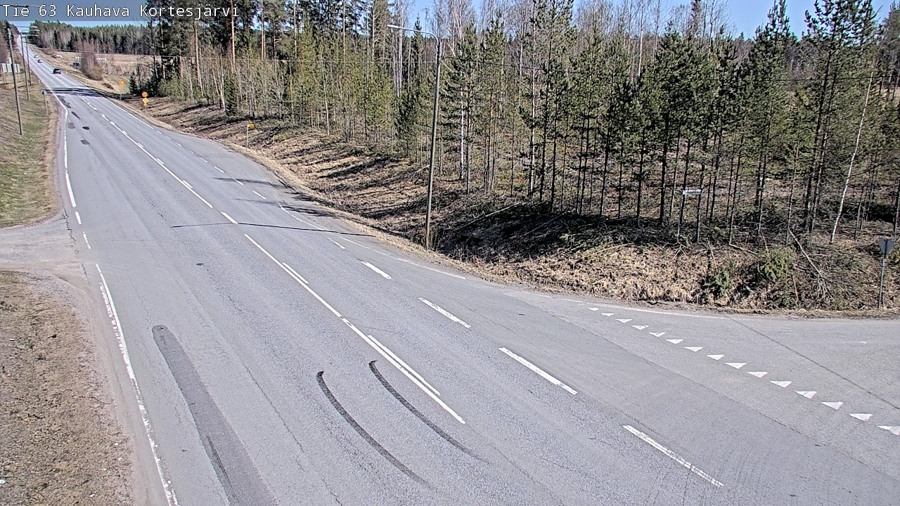 Weather Camera Image Väg 63 Kauhava Kortesjärvi, Kauhava, Etelä-Pohjanmaa