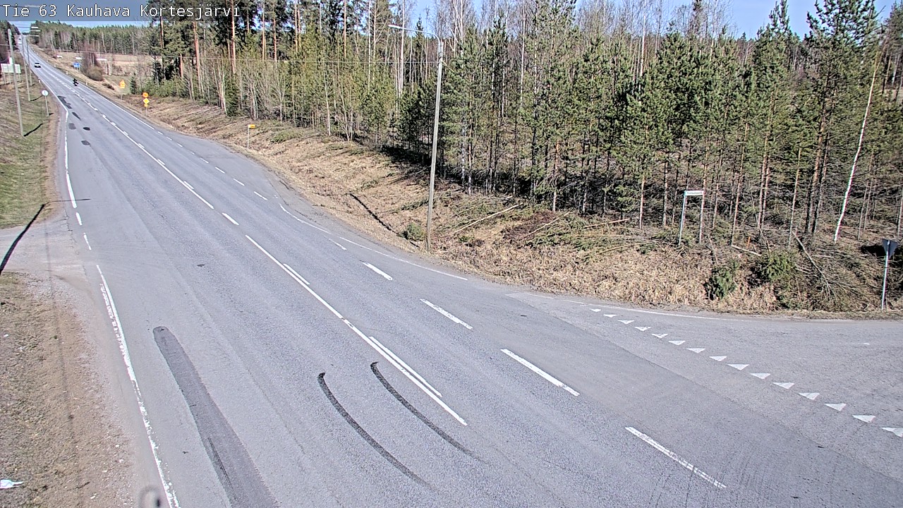 Weather Camera Image Väg 63 Kauhava Kortesjärvi, Kauhava, Etelä-Pohjanmaa