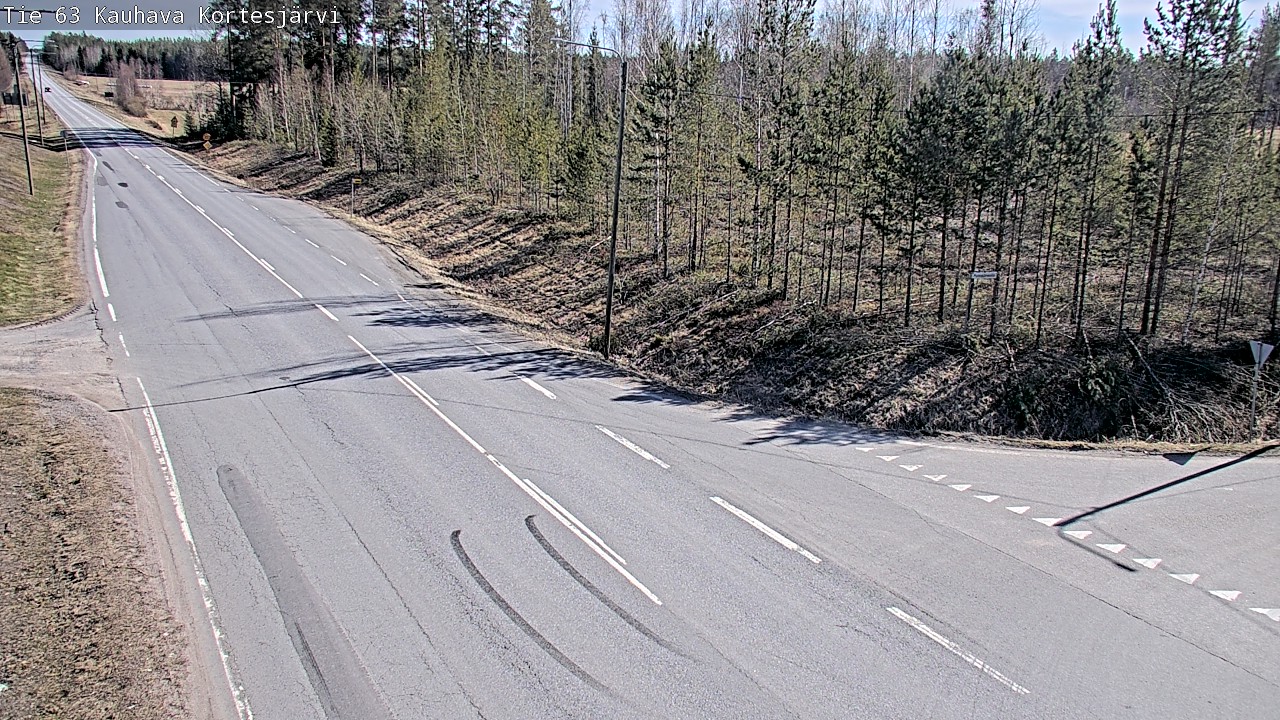 Weather Camera Image Väg 63 Kauhava Kortesjärvi, Kauhava, Etelä-Pohjanmaa