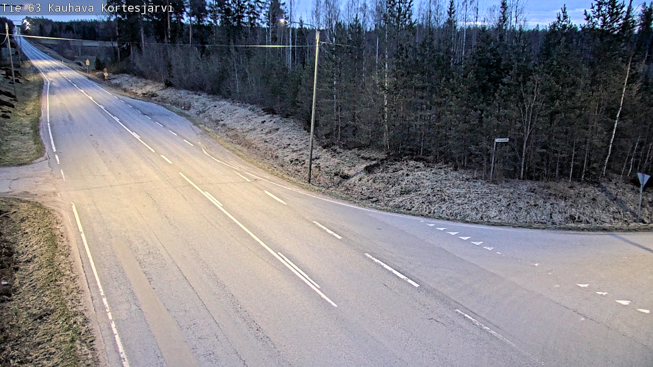 Weather Camera Image Väg 63 Kauhava Kortesjärvi, Kauhava, Etelä-Pohjanmaa