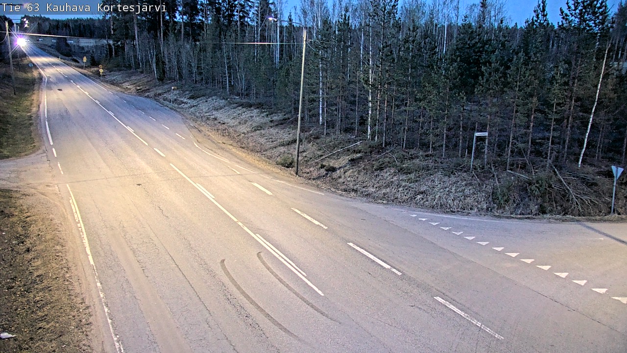 Weather Camera Image Väg 63 Kauhava Kortesjärvi, Kauhava, Etelä-Pohjanmaa