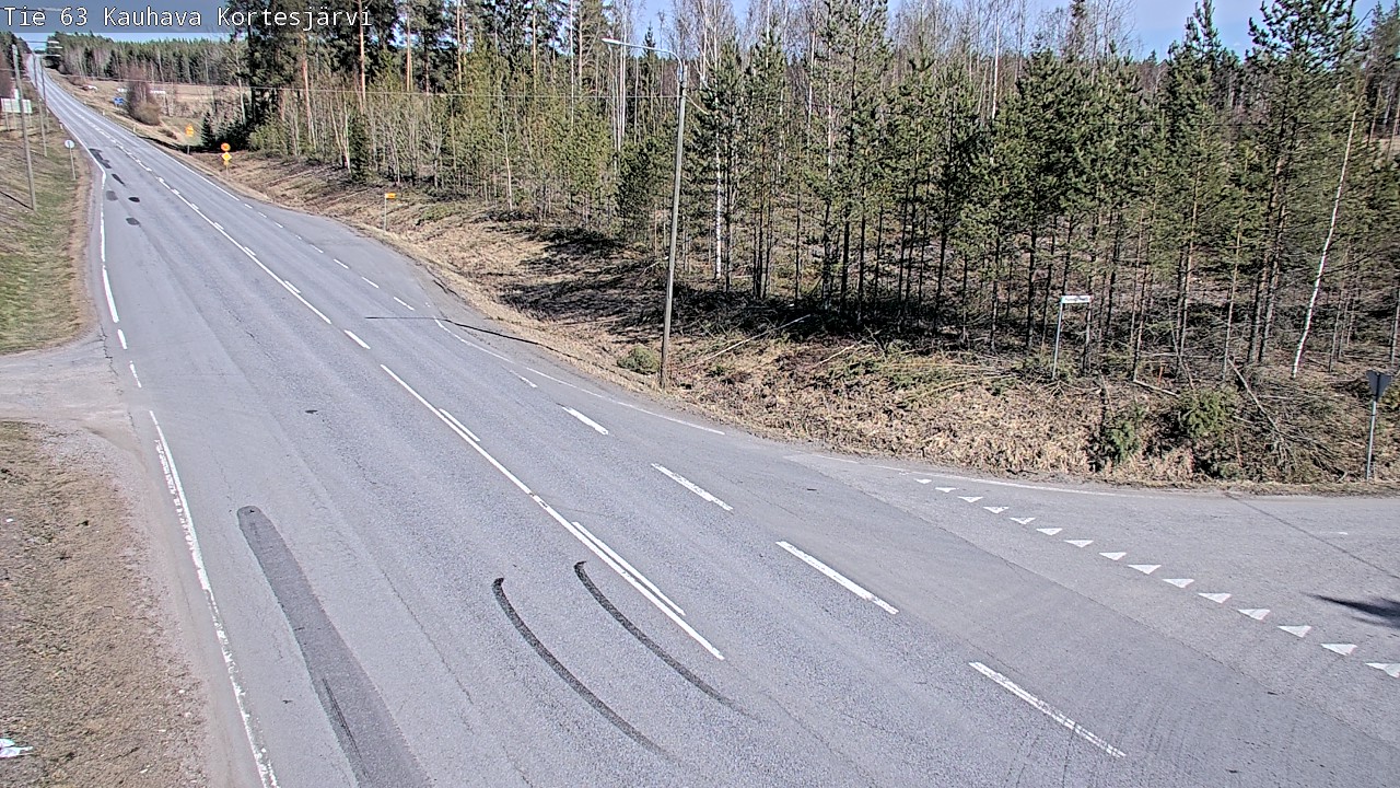 Weather Camera Image Väg 63 Kauhava Kortesjärvi, Kauhava, Etelä-Pohjanmaa