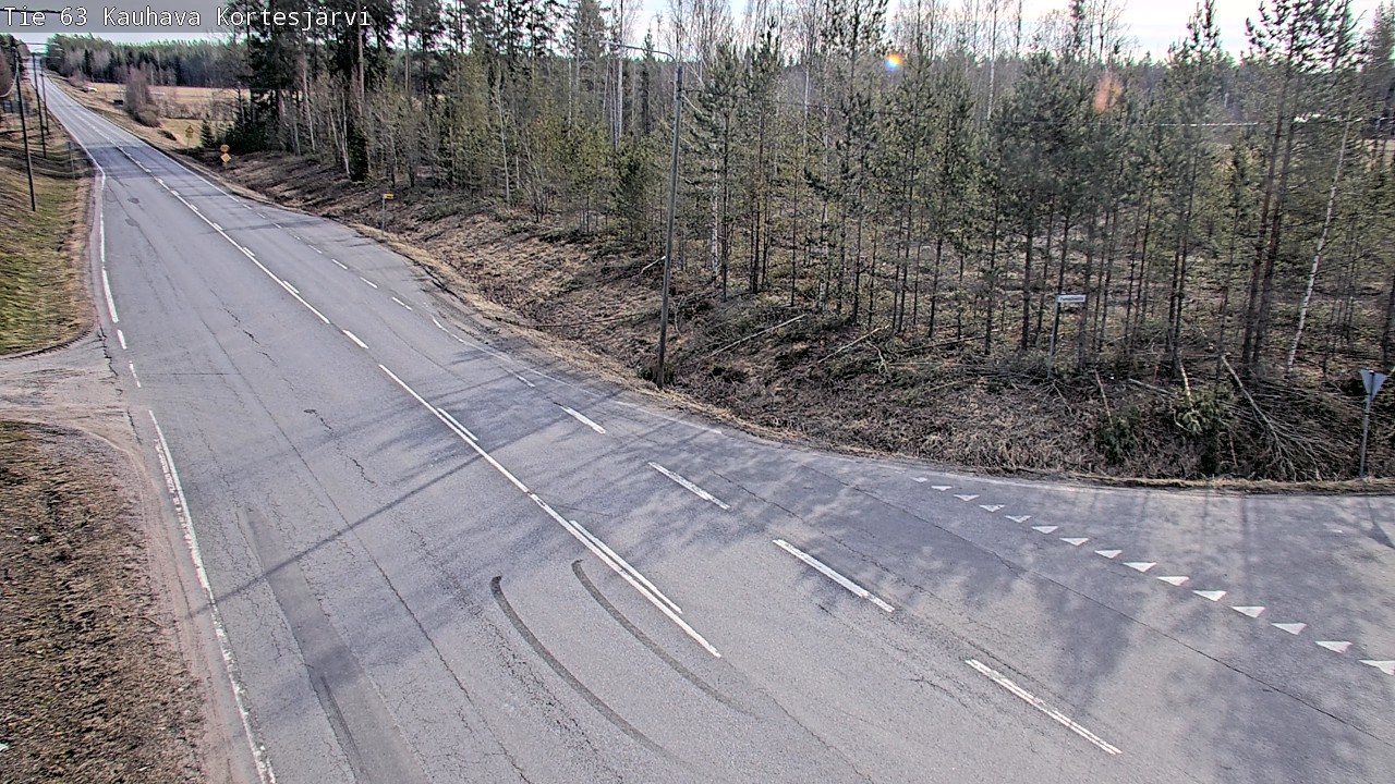 Weather Camera Image Väg 63 Kauhava Kortesjärvi, Kauhava, Etelä-Pohjanmaa