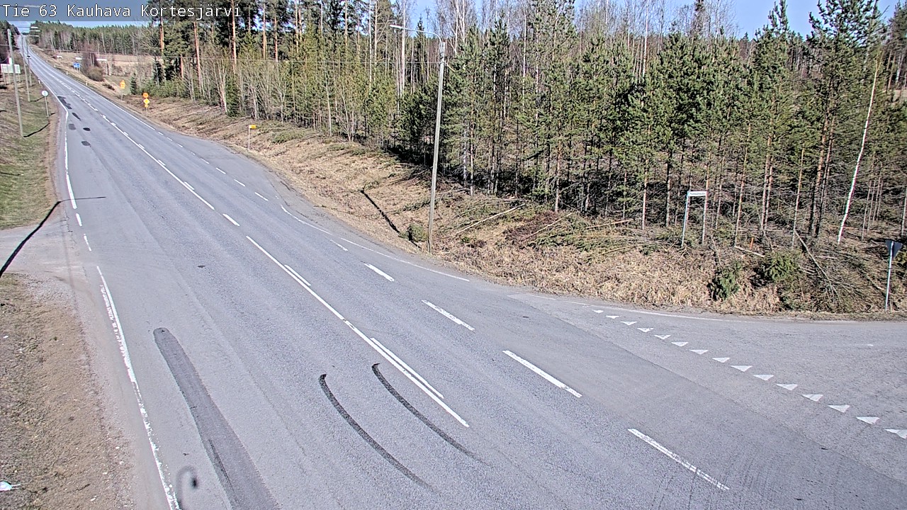 Weather Camera Image Väg 63 Kauhava Kortesjärvi, Kauhava, Etelä-Pohjanmaa