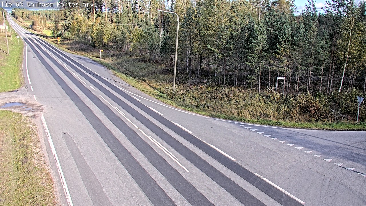 Weather Camera Image Väg 63 Kauhava Kortesjärvi, Kauhava, Etelä-Pohjanmaa