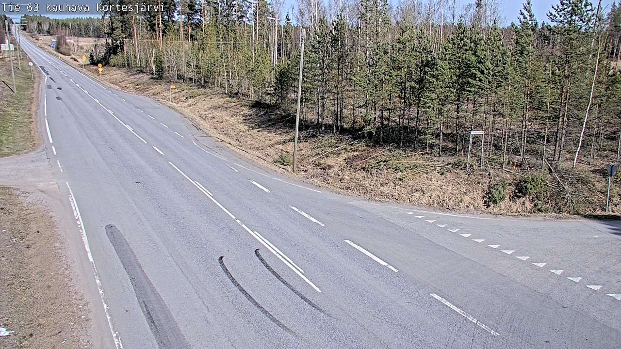Weather Camera Image Väg 63 Kauhava Kortesjärvi, Kauhava, Etelä-Pohjanmaa