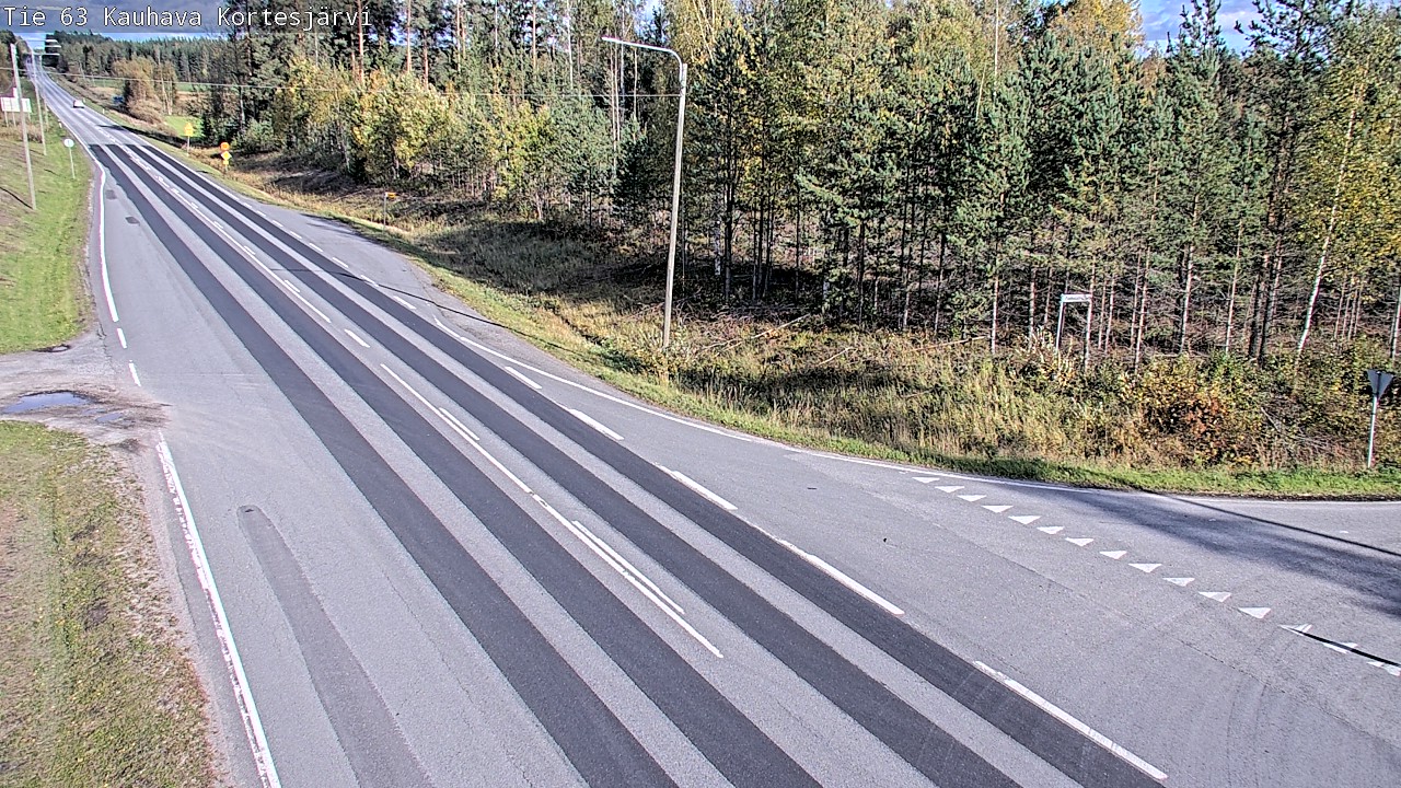 Weather Camera Image Väg 63 Kauhava Kortesjärvi, Kauhava, Etelä-Pohjanmaa