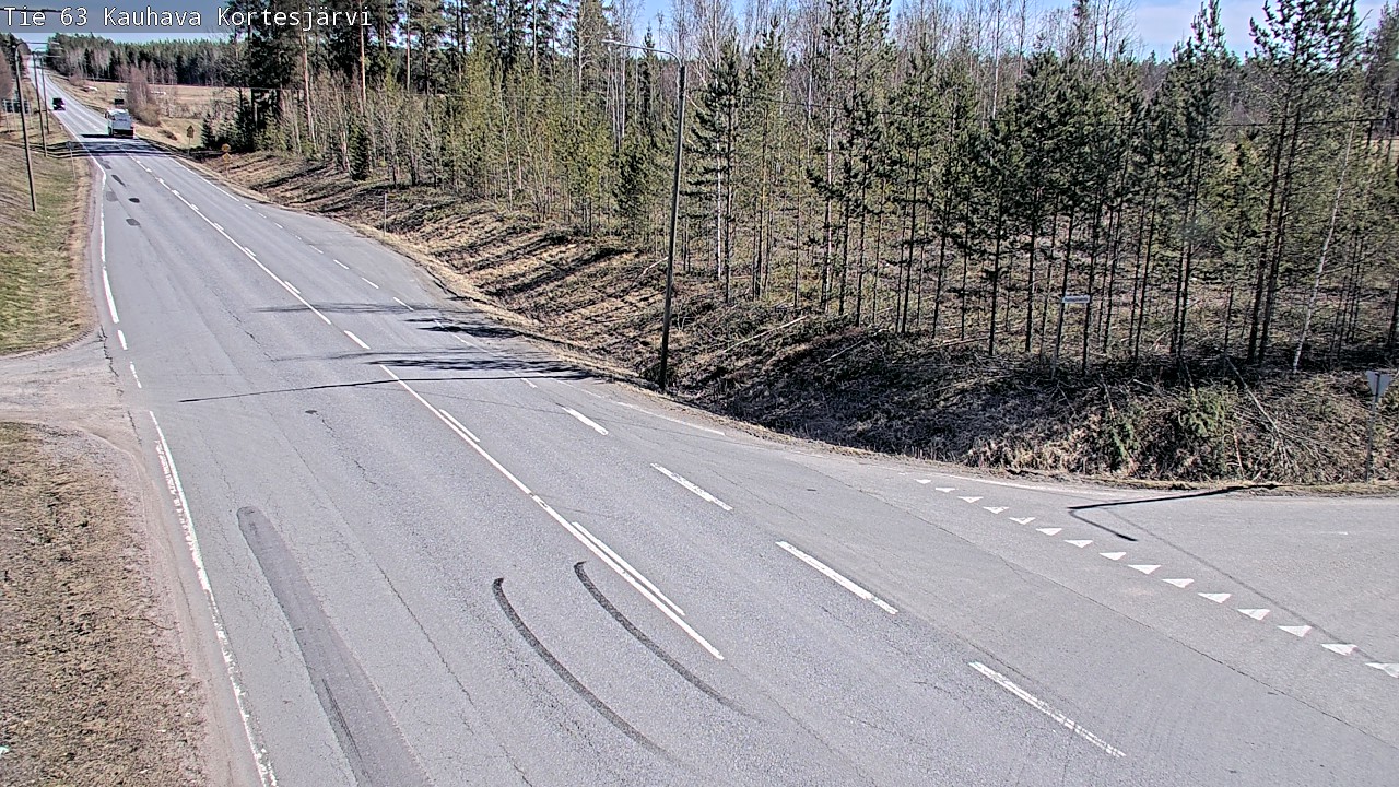 Weather Camera Image Väg 63 Kauhava Kortesjärvi, Kauhava, Etelä-Pohjanmaa