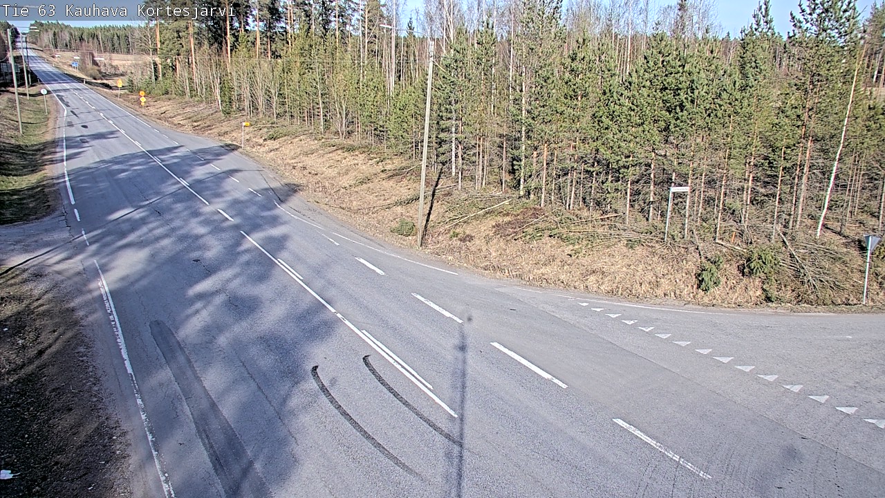 Weather Camera Image Väg 63 Kauhava Kortesjärvi, Kauhava, Etelä-Pohjanmaa