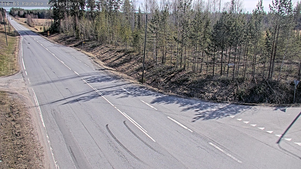 Weather Camera Image Väg 63 Kauhava Kortesjärvi, Kauhava, Etelä-Pohjanmaa