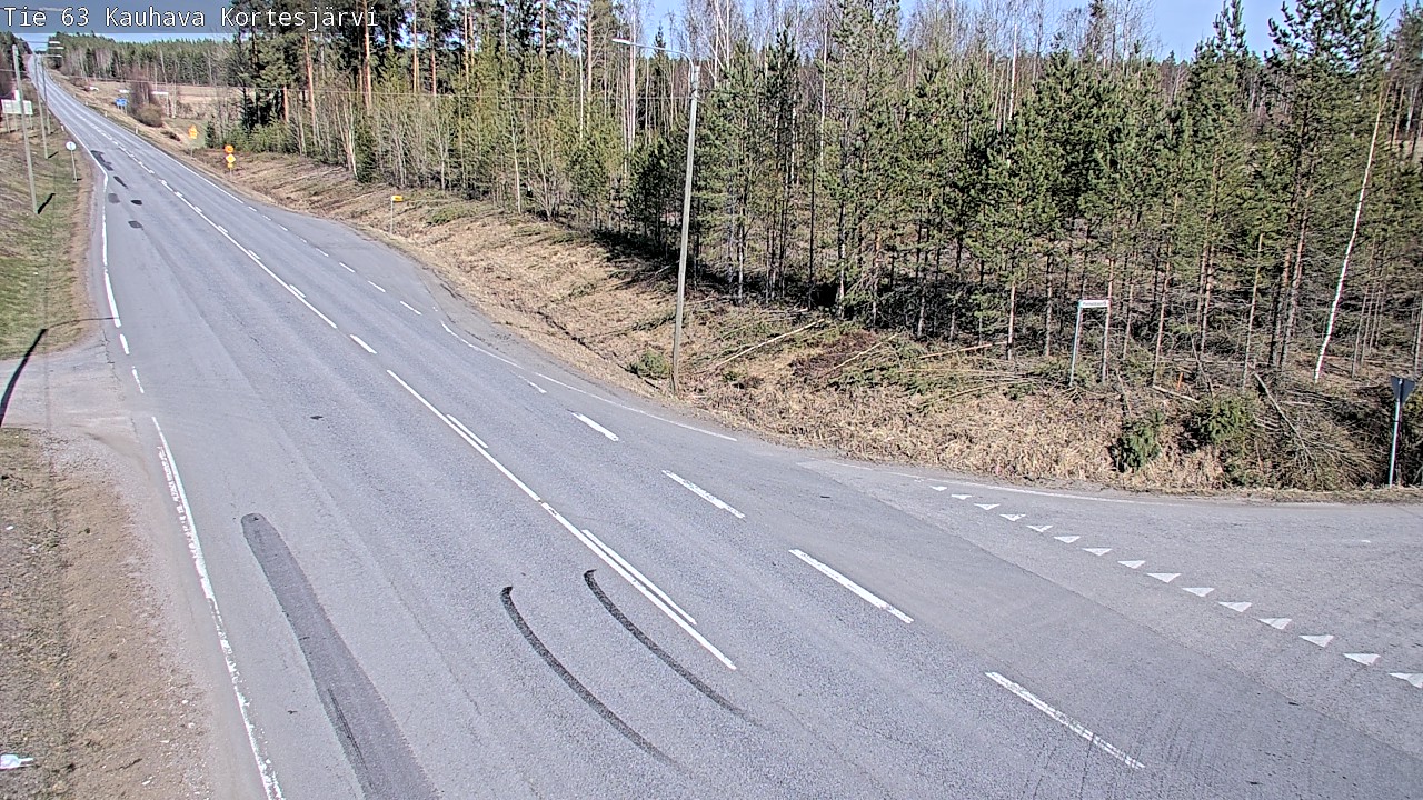 Weather Camera Image Väg 63 Kauhava Kortesjärvi, Kauhava, Etelä-Pohjanmaa