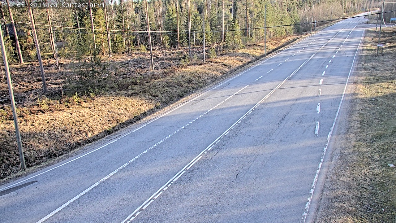 Weather Camera Image Väg 63 Kauhava Kortesjärvi, Kauhava, Etelä-Pohjanmaa