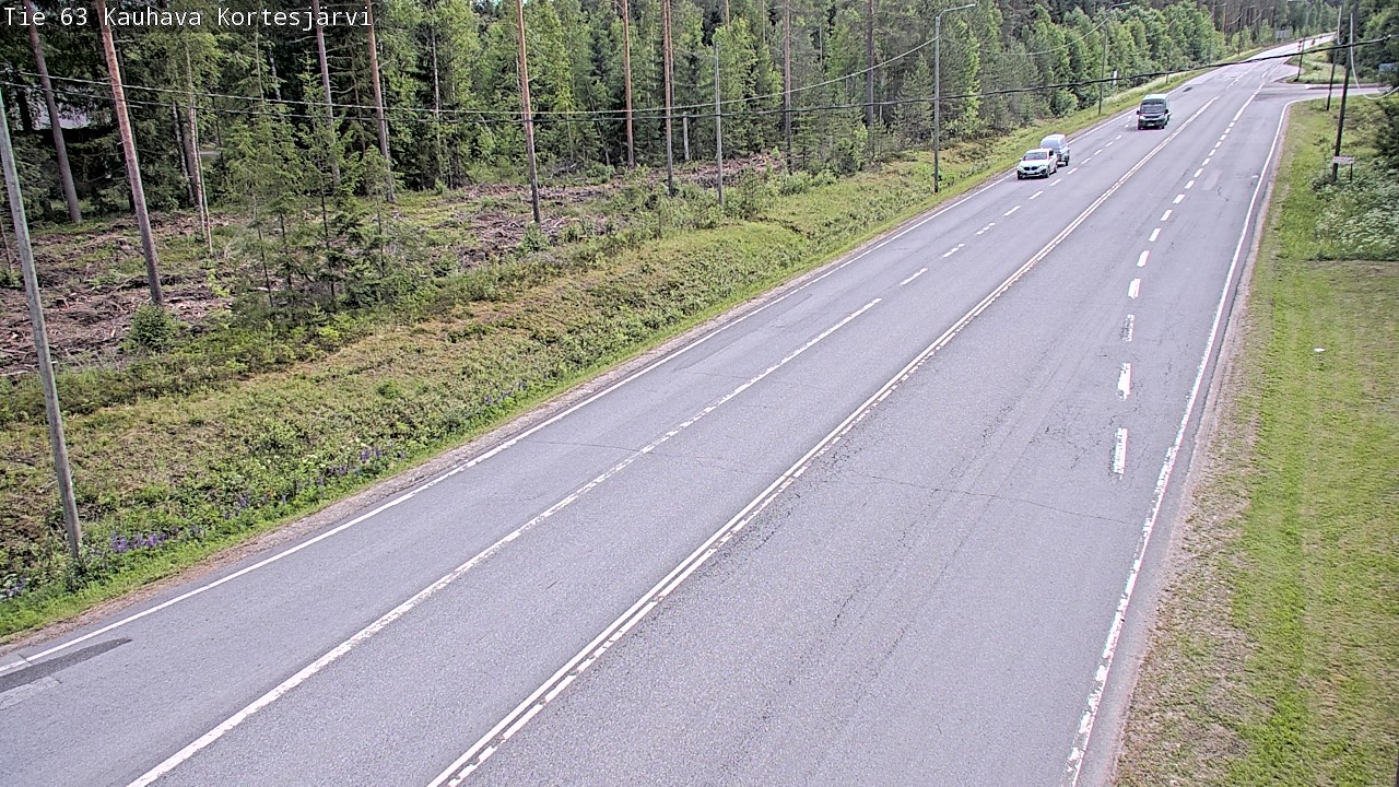 Weather Camera Image Väg 63 Kauhava Kortesjärvi, Kauhava, Etelä-Pohjanmaa