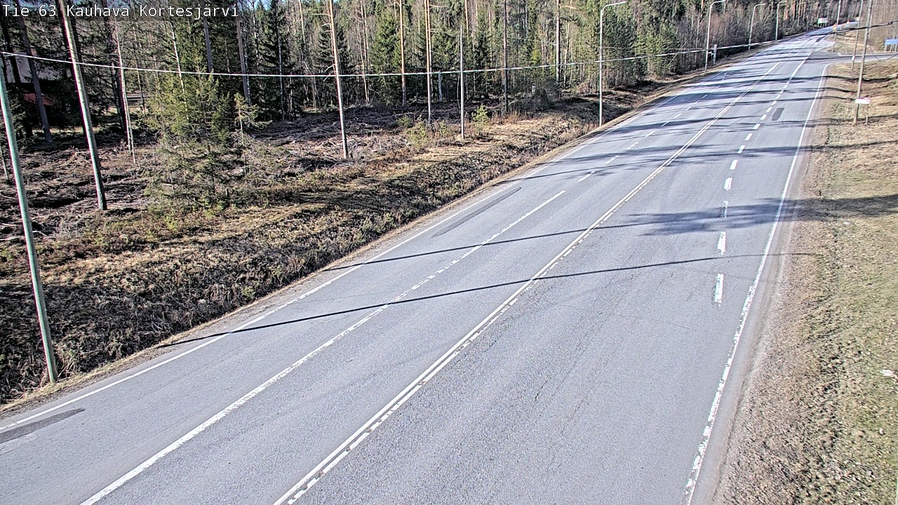 Weather Camera Image Väg 63 Kauhava Kortesjärvi, Kauhava, Etelä-Pohjanmaa