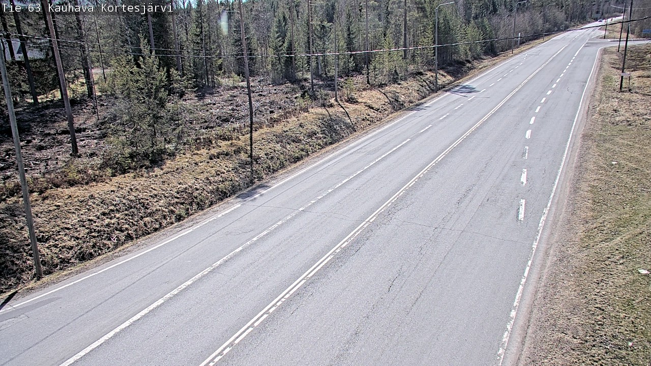 Weather Camera Image Väg 63 Kauhava Kortesjärvi, Kauhava, Etelä-Pohjanmaa
