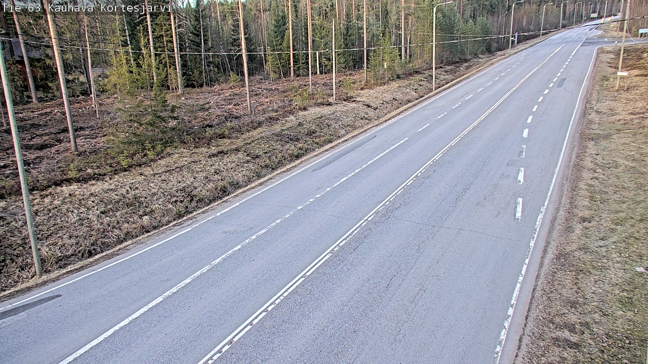 Weather Camera Image Väg 63 Kauhava Kortesjärvi, Kauhava, Etelä-Pohjanmaa