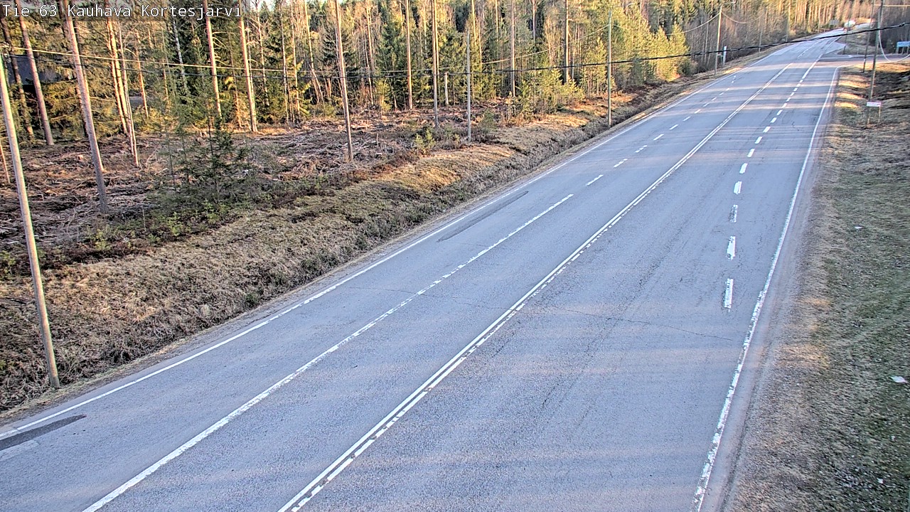 Weather Camera Image Väg 63 Kauhava Kortesjärvi, Kauhava, Etelä-Pohjanmaa