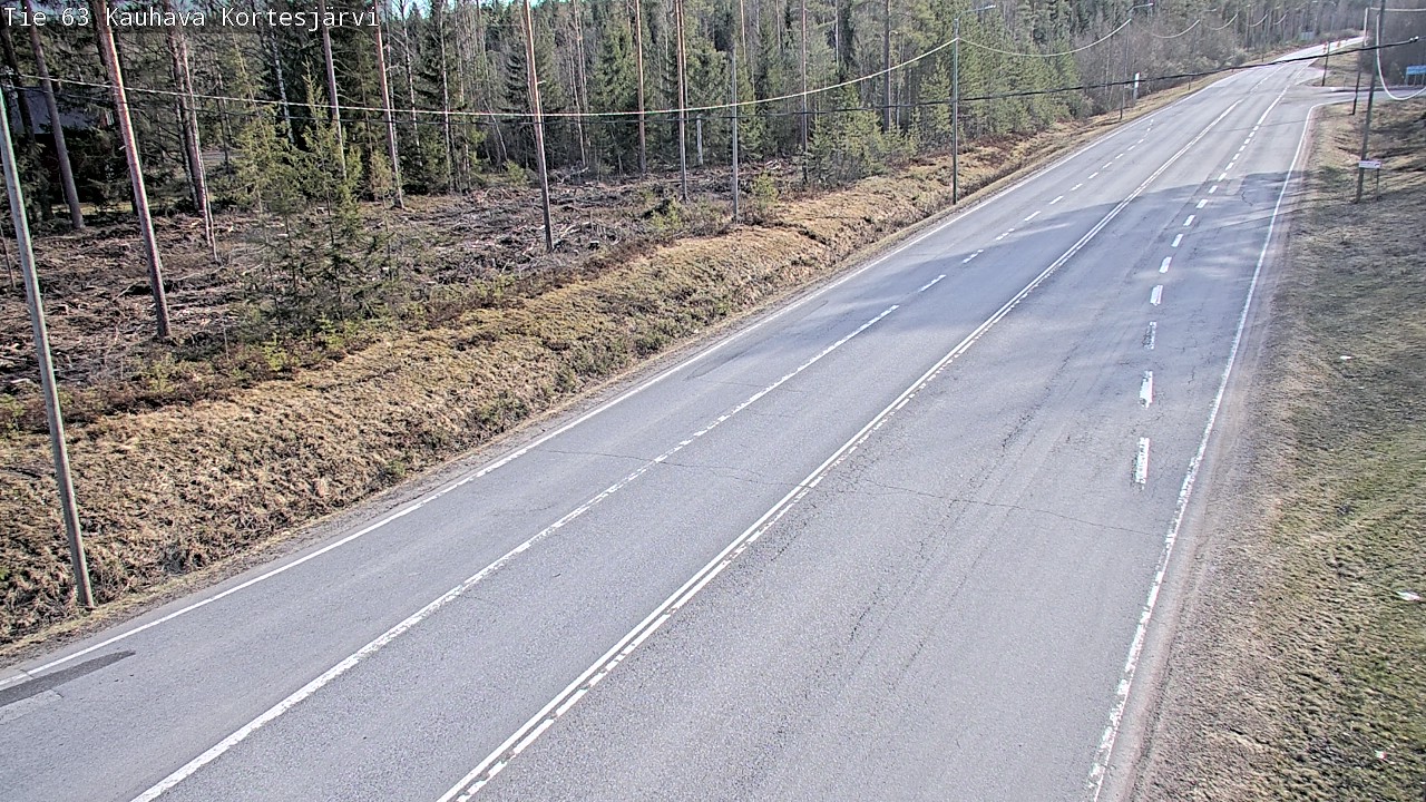 Weather Camera Image Väg 63 Kauhava Kortesjärvi, Kauhava, Etelä-Pohjanmaa