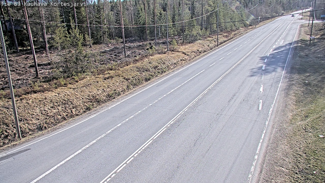 Weather Camera Image Väg 63 Kauhava Kortesjärvi, Kauhava, Etelä-Pohjanmaa