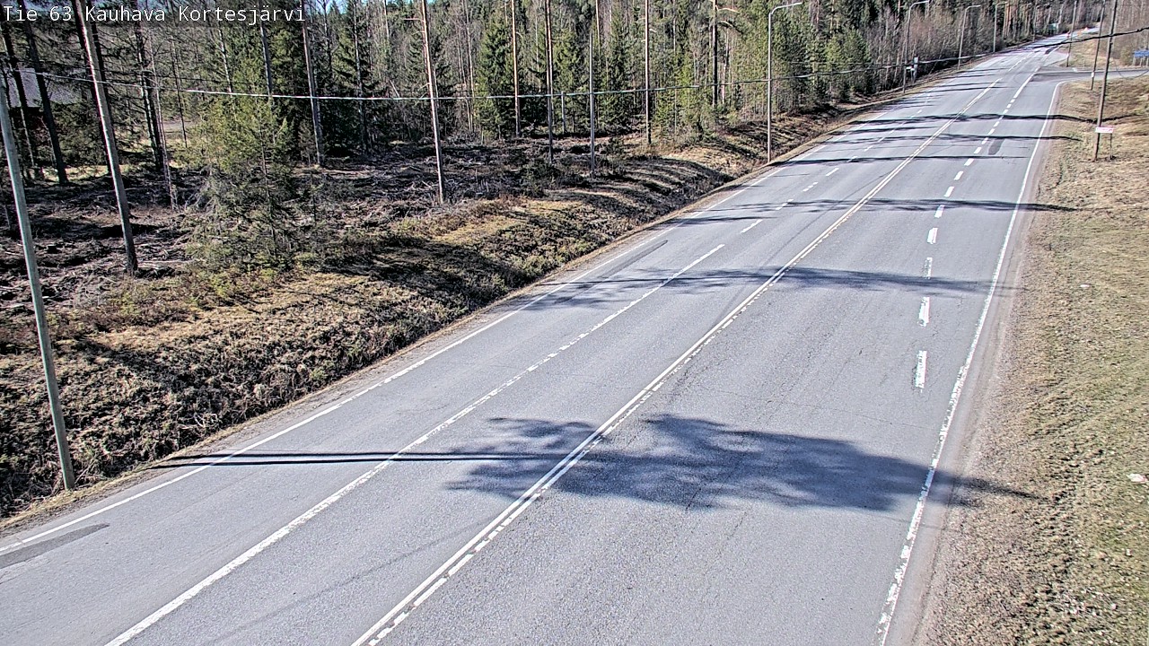 Weather Camera Image Väg 63 Kauhava Kortesjärvi, Kauhava, Etelä-Pohjanmaa