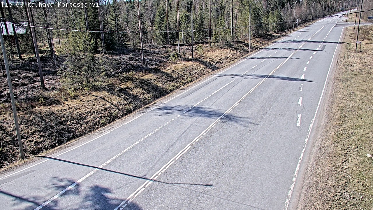 Weather Camera Image Väg 63 Kauhava Kortesjärvi, Kauhava, Etelä-Pohjanmaa
