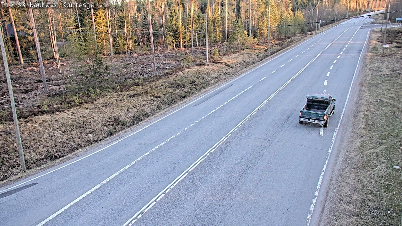 Weather Camera Image Väg 63 Kauhava Kortesjärvi, Kauhava, Etelä-Pohjanmaa