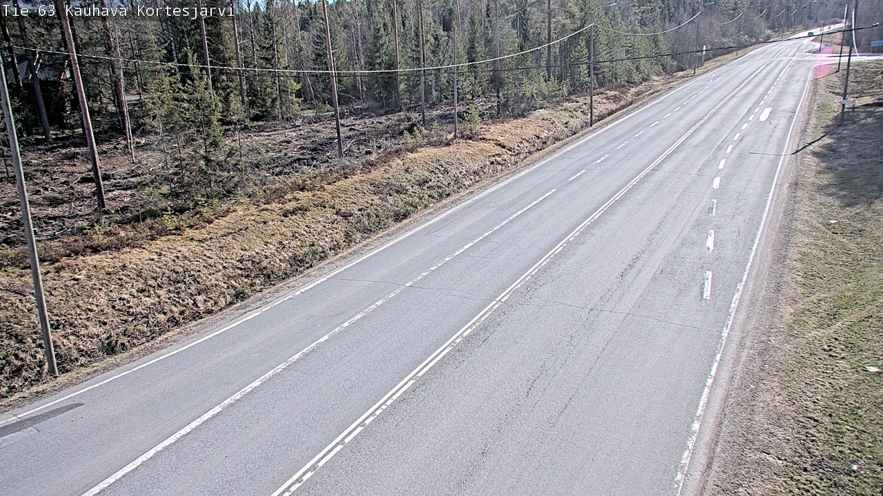 Weather Camera Image Väg 63 Kauhava Kortesjärvi, Kauhava, Etelä-Pohjanmaa