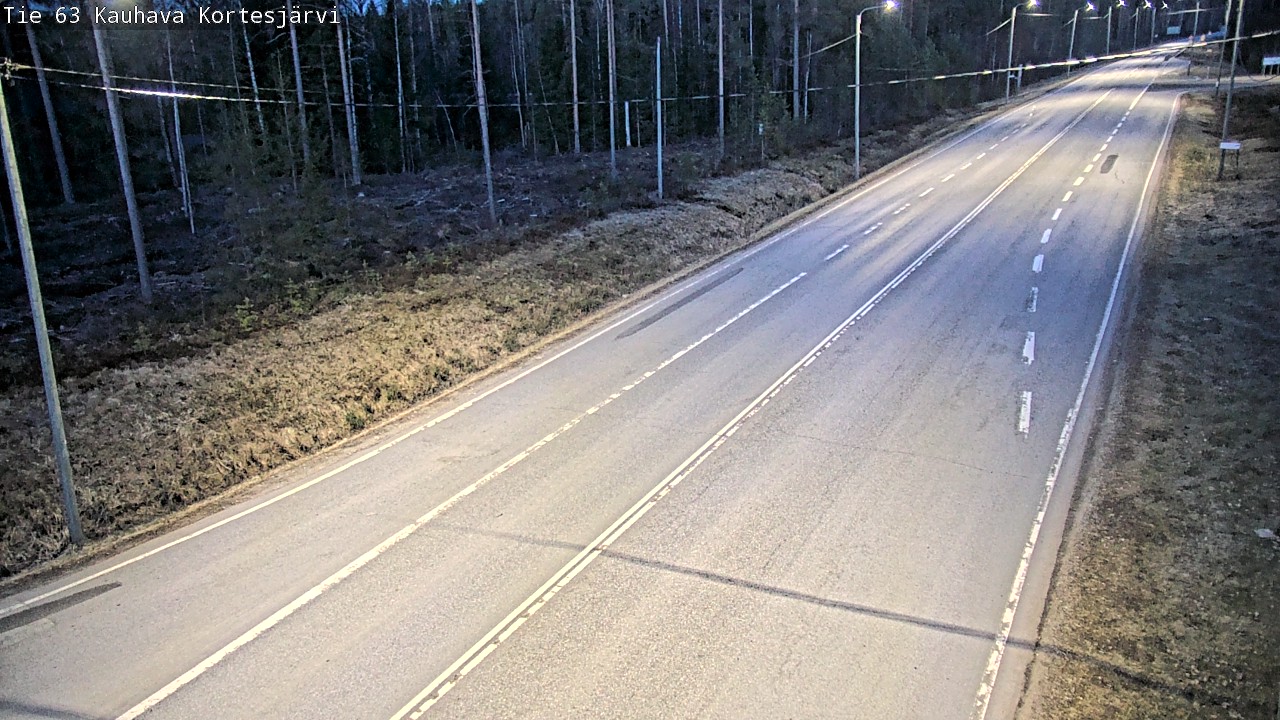Weather Camera Image Väg 63 Kauhava Kortesjärvi, Kauhava, Etelä-Pohjanmaa