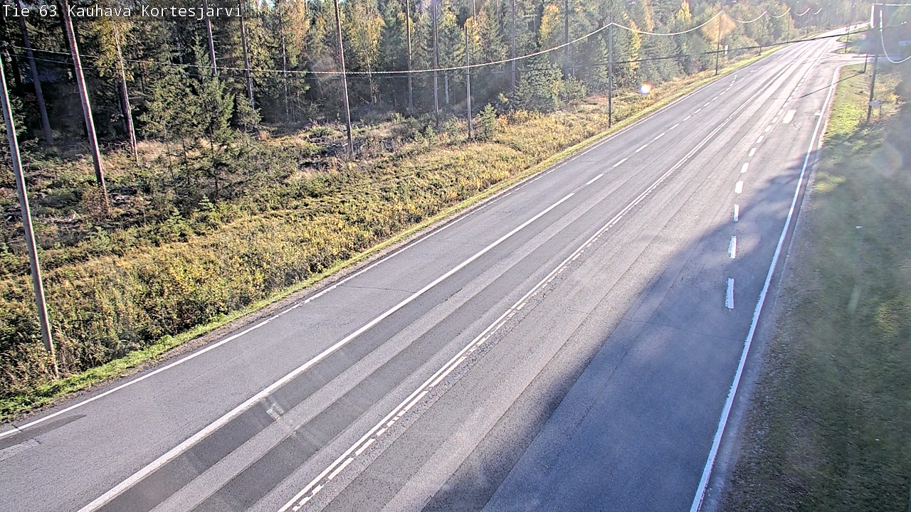 Weather Camera Image Road 63 Kauhava Kortesjärvi, Kauhava, Etelä-Pohjanmaa