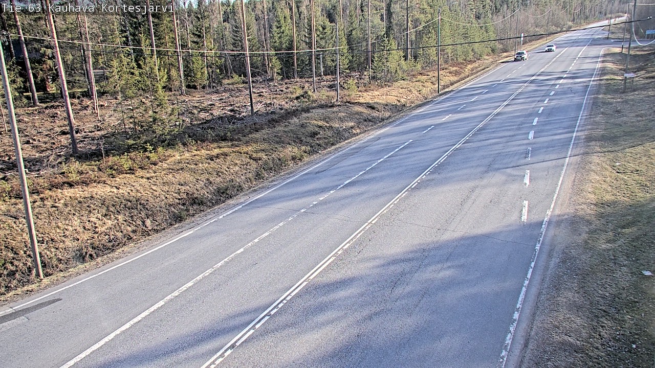 Weather Camera Image Väg 63 Kauhava Kortesjärvi, Kauhava, Etelä-Pohjanmaa