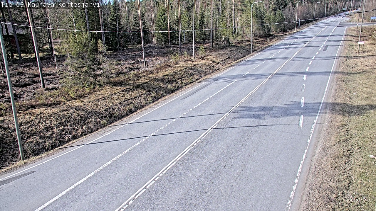 Weather Camera Image Väg 63 Kauhava Kortesjärvi, Kauhava, Etelä-Pohjanmaa