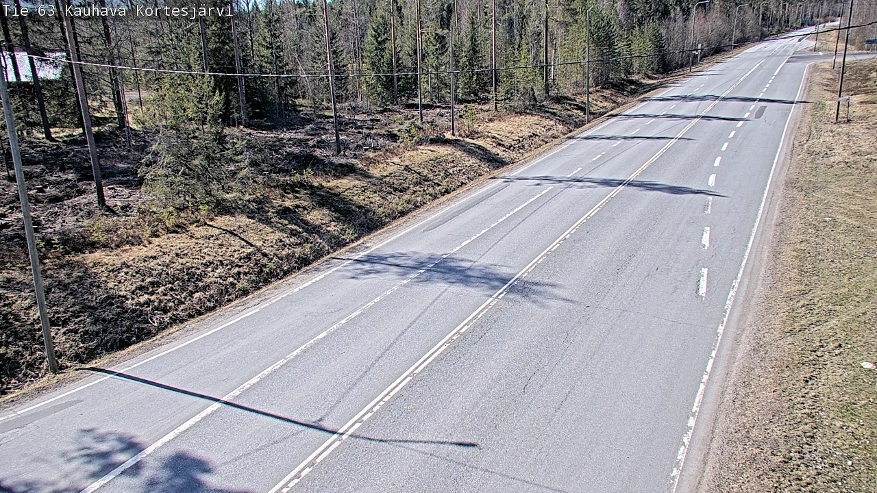 Weather Camera Image Väg 63 Kauhava Kortesjärvi, Kauhava, Etelä-Pohjanmaa