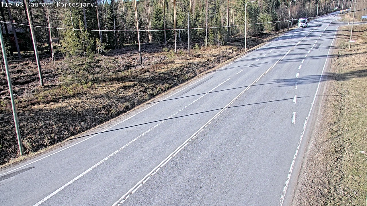 Weather Camera Image Väg 63 Kauhava Kortesjärvi, Kauhava, Etelä-Pohjanmaa