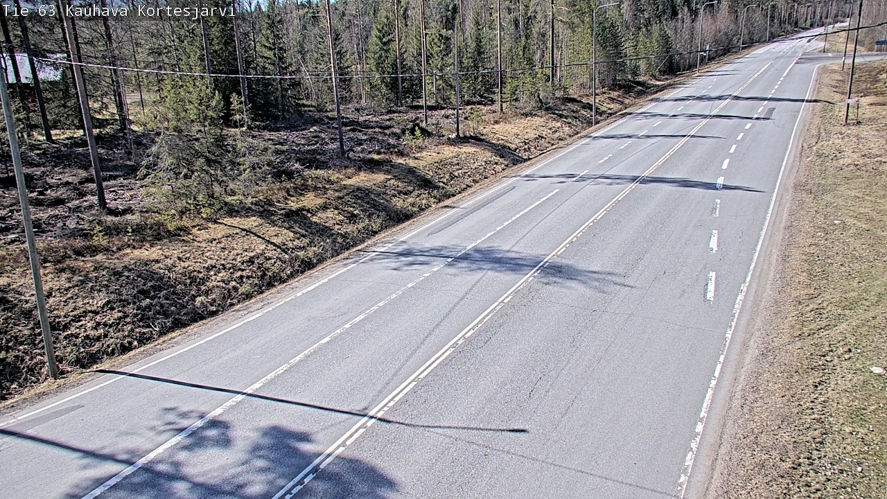 Weather Camera Image Väg 63 Kauhava Kortesjärvi, Kauhava, Etelä-Pohjanmaa