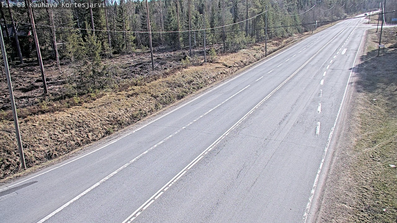 Weather Camera Image Väg 63 Kauhava Kortesjärvi, Kauhava, Etelä-Pohjanmaa
