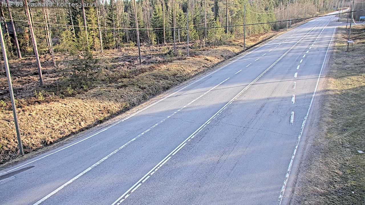 Weather Camera Image Väg 63 Kauhava Kortesjärvi, Kauhava, Etelä-Pohjanmaa